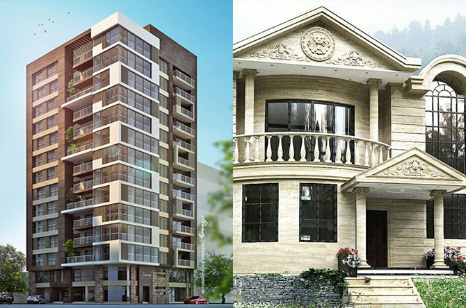 تفاوت های معماری و زندگی در ساختمان‌ها و آپارتمان ها